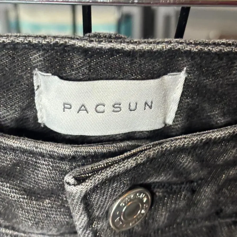 PacSun Casey Low Rise Baggy Jeans - Faded Black - Size 23